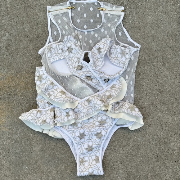 Zimmermann Tarot Contour Florence ruffled Swimsuit - Picture 4 of 11